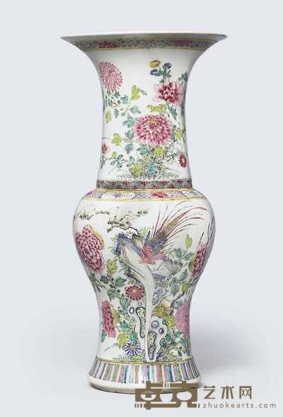 YONGZHENG (1723-35) A FAMILLE ROSE YENYEN VASE 